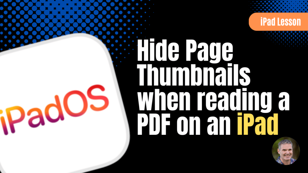 Learn how to hide a PDF's thumbnails by opening it in the Books app on the iPad.