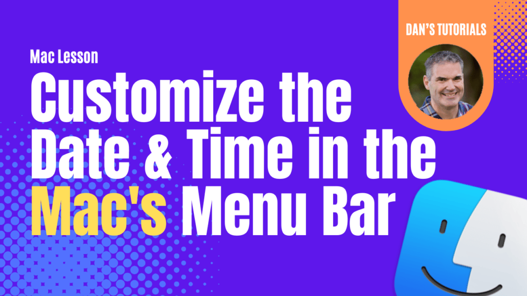 Learn how to add and customize the date and time in the Mac's menu bar.