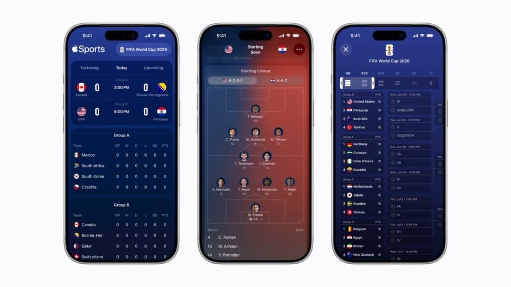 Apple Sports expands, readies for World Cup ↦