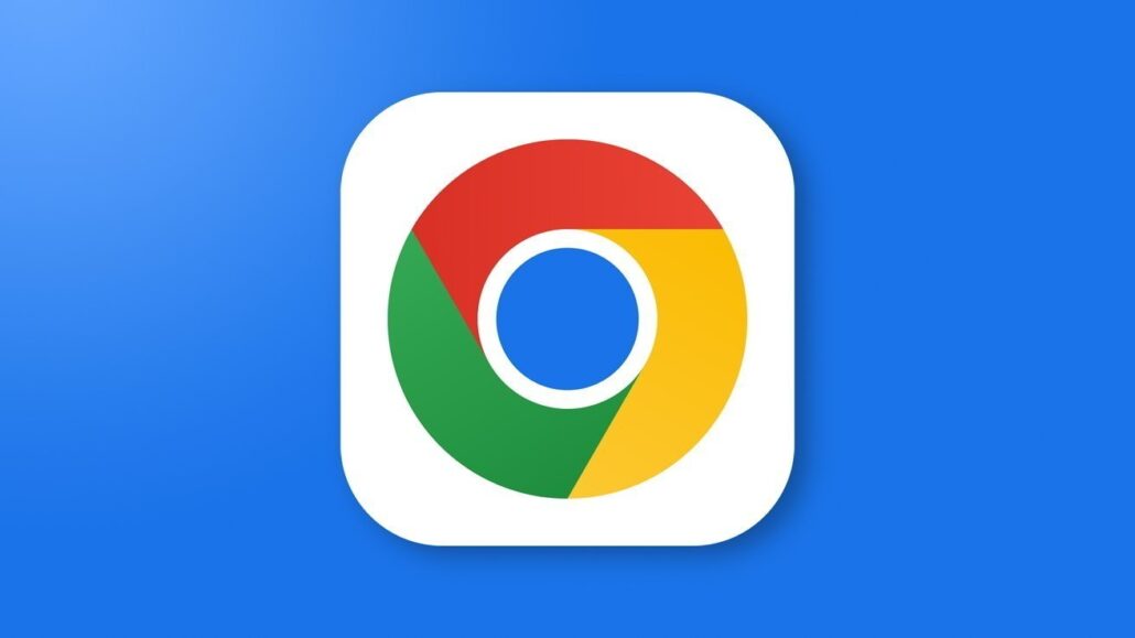 Chrome for macOS soundly beats browser benchmark records - Dans Tutorials - Dans Tutorials Google Chrome app icon on a white rounded-square tile against a blue background (red/green/yellow circular logo).