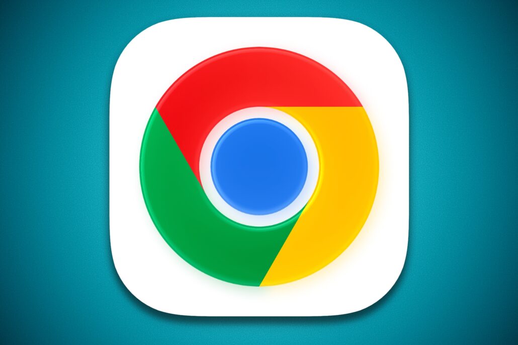 Google Chrome breaks its own speed records on macOS Tahoe - Dans Tutorials - Dans Tutorials Chrome browser logo centered on a white rounded-square tile with a teal background.