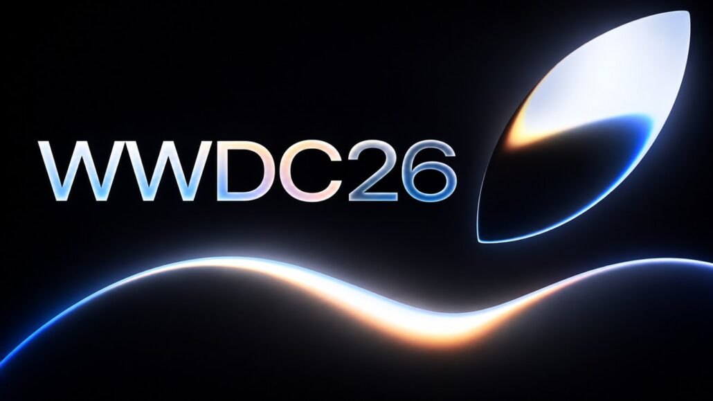 How to watch WWDC 2026 live on Apple TV YouTube Safari web browsers - Dans Tutorials - Dans Tutorials WWDC26 promotional banner with glowing blue-orange waves on a dark background.