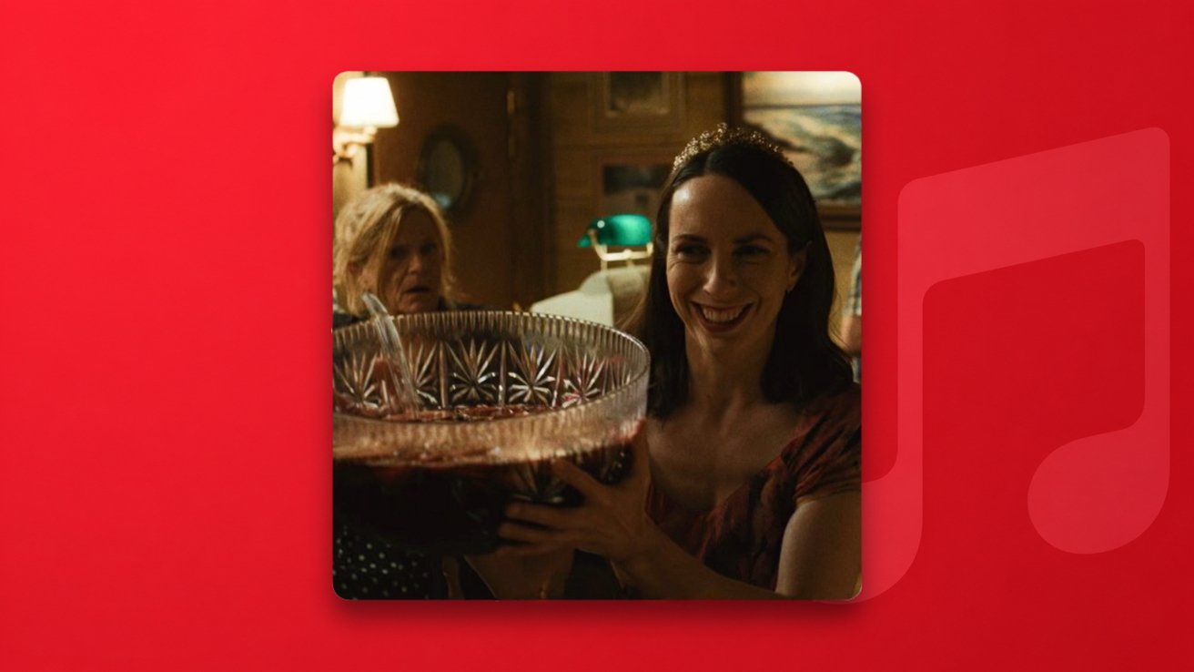 Widows Bay playlist lasts nearly 10 times longer than the show - Dans Tutorials - Dans Tutorials Woman smiling while holding a large crystal punch bowl at a warmly lit party, with another guest in the background.